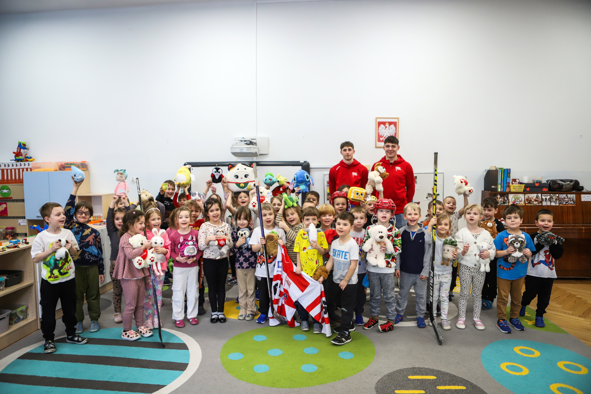 Wizyty hokeistów w Przedszkolach